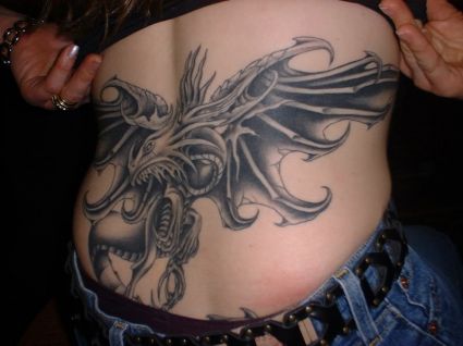 Chinese Dragon Pic Tattoos On Back